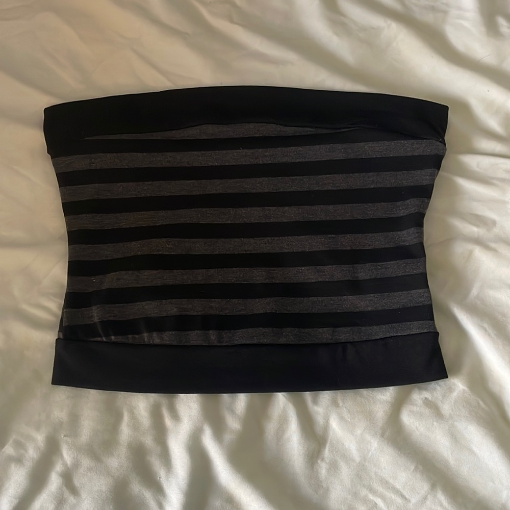 Black + Grey Tube Top